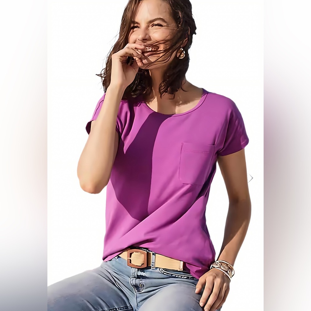 J.JILL One Pocket Short Sleeve Tee XL